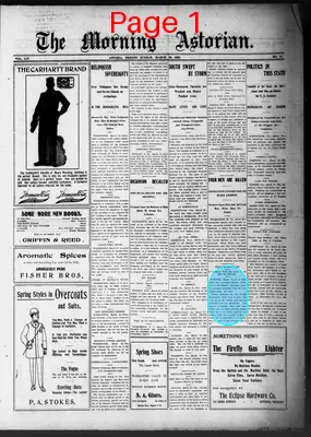 Page thumbnail for The Morning Astorian
