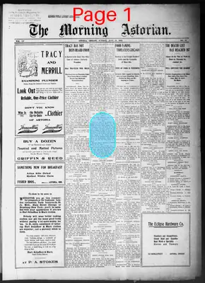Page thumbnail for The Morning Astorian