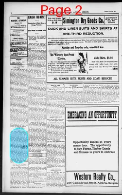 Page thumbnail for The Morning Astorian