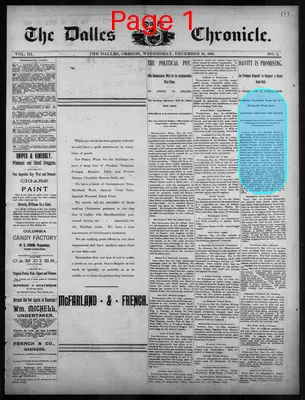 Page thumbnail for The Dalles Daily Chronicle
