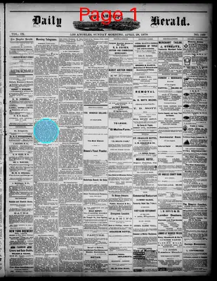 Page thumbnail for Daily Los Angeles Herald