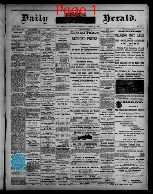 Page thumbnail for Daily Los Angeles Herald