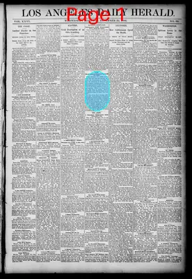 Page thumbnail for Los Angeles Daily Herald
