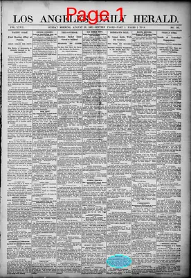 Page thumbnail for Los Angeles Daily Herald