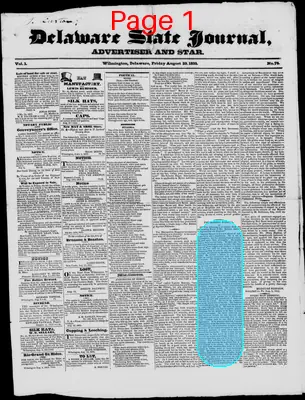 Page thumbnail for Delaware State Journal, Advertiser And Star