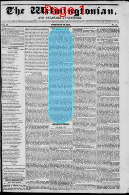 Page thumbnail for The Wilmingtonian, And Delaware Advertiser