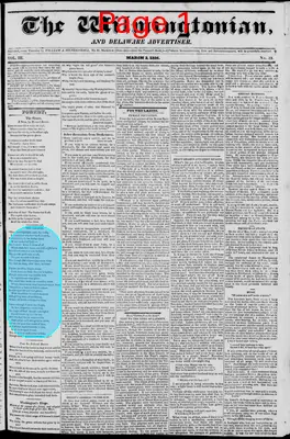 Page thumbnail for The Wilmingtonian, And Delaware Advertiser