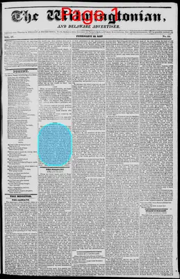 Page thumbnail for The Wilmingtonian, And Delaware Advertiser