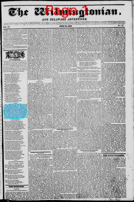 Page thumbnail for The Wilmingtonian, And Delaware Advertiser