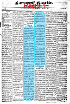 Page thumbnail for Farmers' Gazette, And Cheraw Advertiser