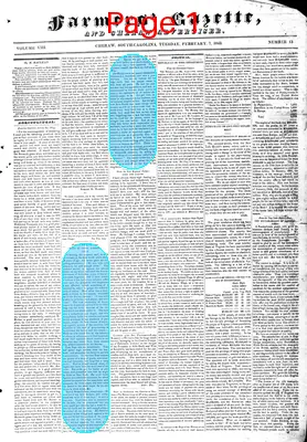 Page thumbnail for Farmers' Gazette, And Cheraw Advertiser