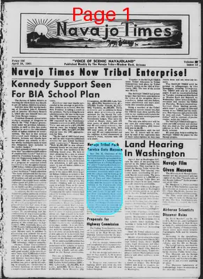 Page thumbnail for Navajo Times