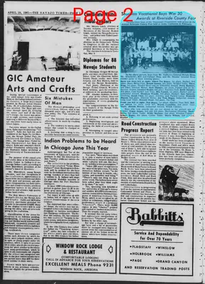 Page thumbnail for Navajo Times