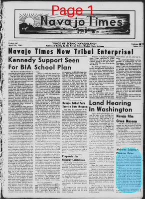 Page thumbnail for Navajo Times