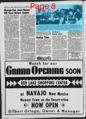 Page thumbnail for Navajo Times
