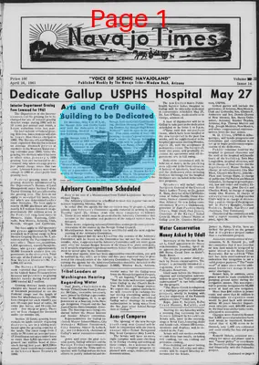 Page thumbnail for Navajo Times