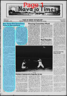 Page thumbnail for Navajo Times