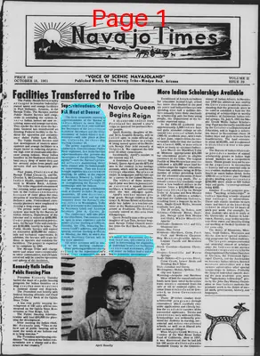 Page thumbnail for Navajo Times