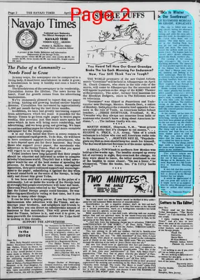 Page thumbnail for Navajo Times