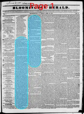 Page thumbnail for Bloomington Herald