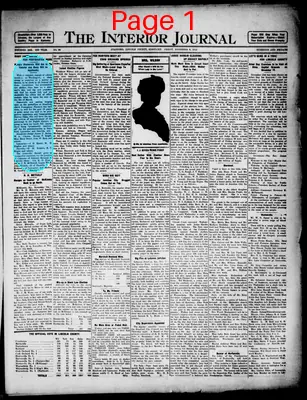 Page thumbnail for The Interior Journal