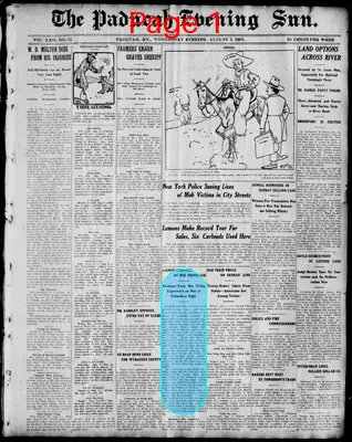 Page thumbnail for The Paducah Evening Sun