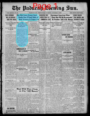 Page thumbnail for The Paducah Evening Sun