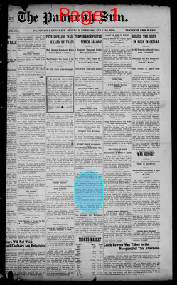 Page thumbnail for The Paducah Sun