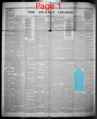 Page thumbnail for The Hickman Courier
