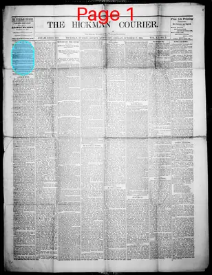 Page thumbnail for The Hickman Courier