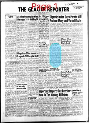 Page thumbnail for The Glacier Reporter