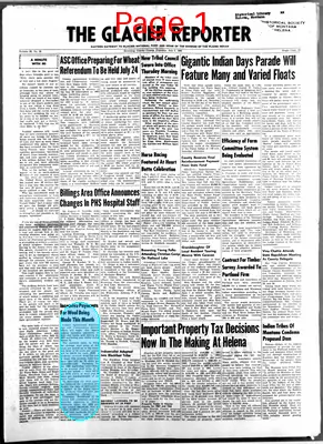 Page thumbnail for The Glacier Reporter