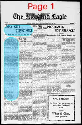 Page thumbnail for The Ekalaka Eagle