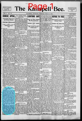 Page thumbnail for The Kalispell Bee