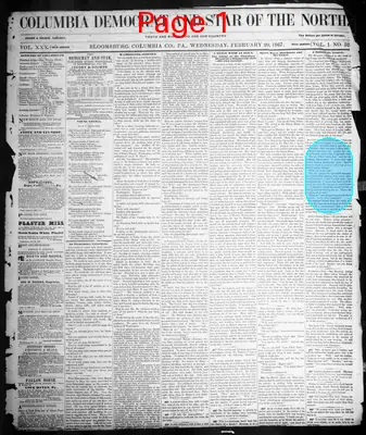 Page thumbnail for Columbia Democrat And Star Of The North