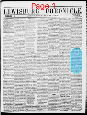 Page thumbnail for Lewisburg Chronicle