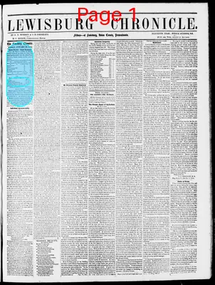 Page thumbnail for Lewisburg Chronicle