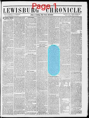 Page thumbnail for Lewisburg Chronicle