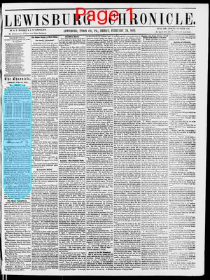 Page thumbnail for Lewisburg Chronicle