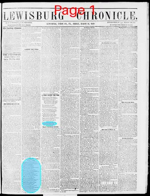 Page thumbnail for Lewisburg Chronicle