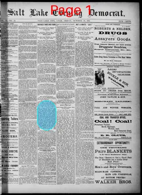 Page thumbnail for Salt Lake Evening Democrat