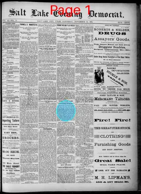 Page thumbnail for Salt Lake Evening Democrat