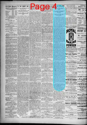 Page thumbnail for Salt Lake Evening Democrat
