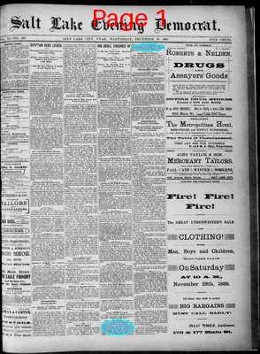 Page thumbnail for Salt Lake Evening Democrat