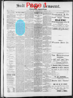 Page thumbnail for Salt Lake Evening Democrat