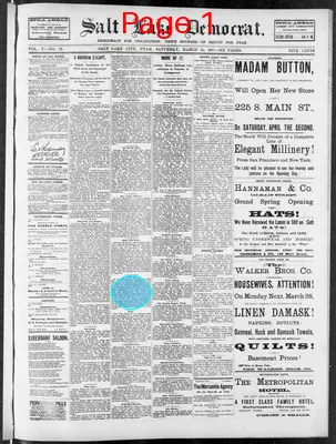 Page thumbnail for Salt Lake Evening Democrat
