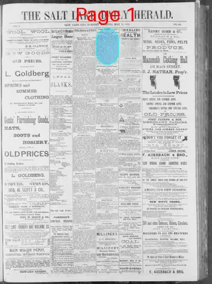 Page thumbnail for The Salt Lake Herald