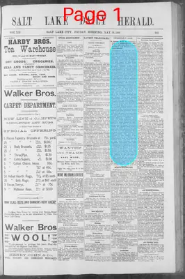 Page thumbnail for The Salt Lake Herald