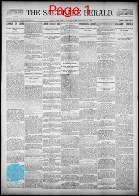 Page thumbnail for The Salt Lake Herald