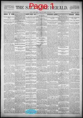 Page thumbnail for The Salt Lake Herald